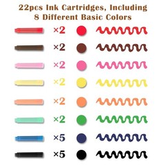 34Pcs Calligraphy Pen Set, Calligraphy Kit with 5 Pen Nibs and 22 Assorted In…