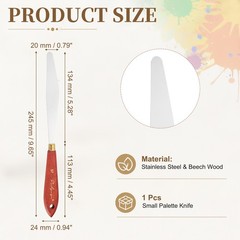 Palette Knife Painting, 9.6″ Stainless Steel, Mahogany Finish(Triangle)