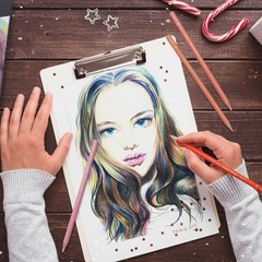 24 Colors Skin Tone Colored Pencils Set for Portraits Drawing Sketching Art S…