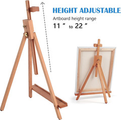 Falling in Art Beechwood 25″ Tabletop Easel Display Stand for Painting – Holding