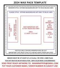 25 Blank ACEO Artist Card Trading Card Wrappers 1980s Style Garbage Pail Kids