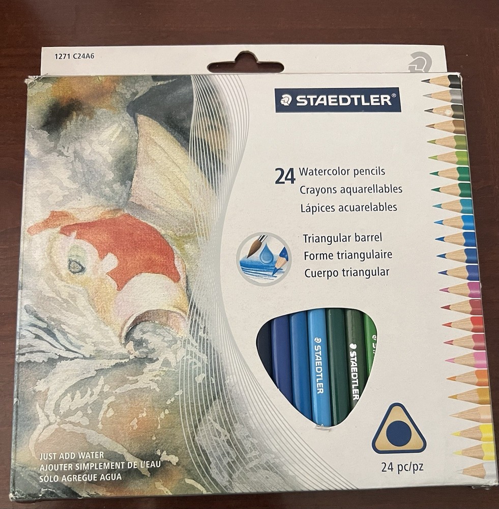 STAEDTLER Watercolor Triangular Barrel Pencils 1271 C24A6 Set of 24
