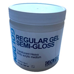 GOLDEN Regular Gel Semi-Gloss 8 fl. oz. Professional Acrylic Gel Medium #3040-5