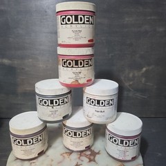 Golden Acrylics Fine Art Paint Multicolor Assorted Jars & Tubes Lot