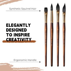 Watercolor Brushes Professional, 10Pcs Synthetic Squirrel Hair Water Color Pa…