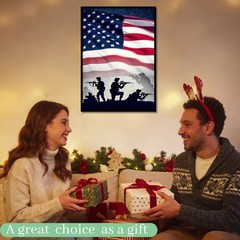 Adult Diamond Painting Kit National Flag and Military 5D DIY Diamond Art Paintin