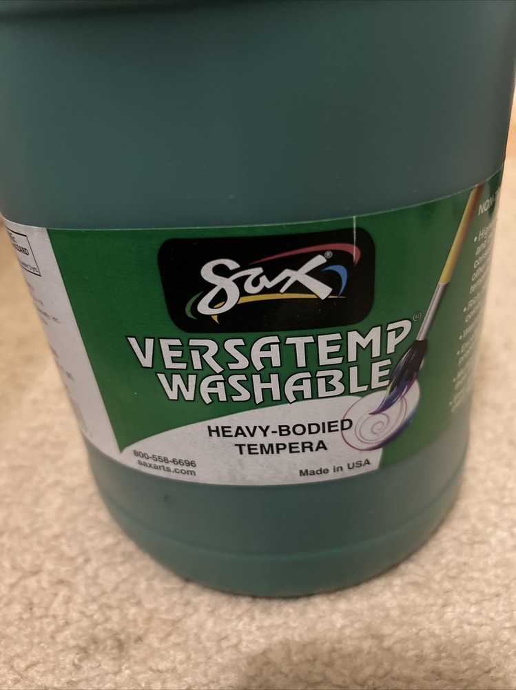 Sax Washable Versatemp Heavy Bodied Tempera 1 Gallon (Pack of 1), Green