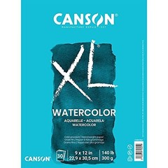 Canson XL Watercolor Textured Paper Pad 9 x 12 in, 30 Sheets, Pack of 6