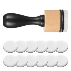 13 Pcs Ink Blending Brushes,Flat Head Round Ink Blending Tool and 12 Pcs Refi…