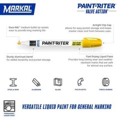 Markal Valve Action Paint Marker with 1/8″ Bullet Tip, (12 Markers)