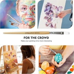 24-Piece Artist Brush Set for Oil, Acrylic & Watercolor Painting