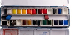 USED Art Supplies Bundle Prismacolor Nupastel 24 Firm Sticks & 24 Watercolor Tin