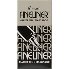 Pilot Fineliner Black Fine Point Pen Smooth Writing Instrument Pack of 1
