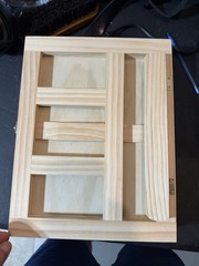 LUCYCAZ Tabletop Art Easel Set Wooden Storage Box Painting Canvas Acrylic Paints