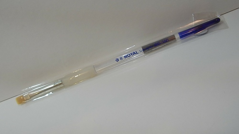 Brush, ROYAL, Soft-Grip # SG155- 8, bright, Dark Blue handle