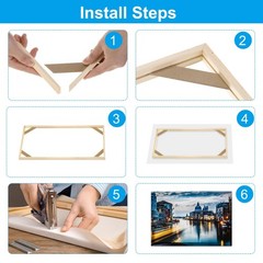 8×12 inch Canvas Stretcher Bars, DIY Removable Wooden Splicing Canvas Frames …