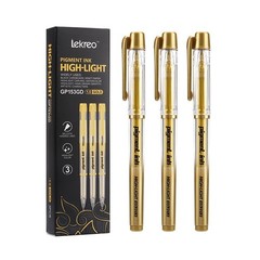 1mm Medium Fine Point Gold Silver White Ink Gel Pens Opaque Archival 3 Packs