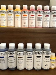 Golden Fluid Acrylic Paint Bundle #5 – Easel (63 Bottles)