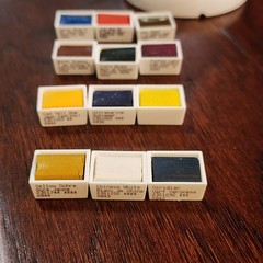 Winsor Newton Artists Watercolour 6″x6″ Wood Dovetail Box Case w/ 12 Half Pans