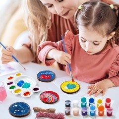 Mini Acrylic Paint Set for , 30 Pack 12 Colors Washable Paint kit, Perfect fo…
