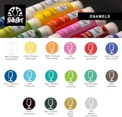 Glass Acrylic Paint Set – 16 Assorted Colors