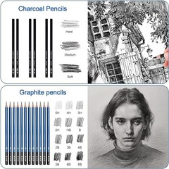 H & B 80 PCS Pro Drawing & Art 1 Count (Pack of 80), Black | 80