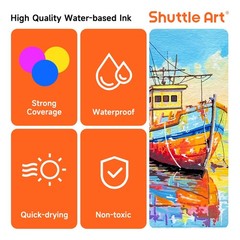 Shuttle Art 80 Colors 1 Count (Pack of 80), 80 Brush Tip and Fine