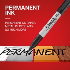 Sharpie Permanent Markers, Fine Point, 8 Count 1 (Pack of 8), Assorted