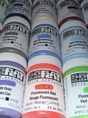 Lot of Golden So Flat Matte Acrylics 2 Fl Oz Lot of (32) ALL NEW!! SHIPS FREE!!
