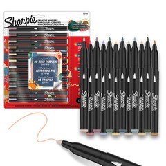 Creative Markers, Warm Tones, Water-Based Acrylic Markers, Fine Tip, 12 Count