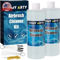 HOMY ARTY Airbrush Cleaner Kit 39.56 fl oz – with Nozzle Cleaner & Cleaning Brus