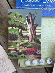 VINTAGE 1958 CRAFTINT BIG 3 SET PAINT- BY-NUMBER SET-Finished & Partial Prints