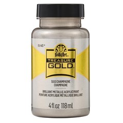 Treasure Gold Acrylic Craft Paint, Champagne 4 fl oz Premium Metallic Finish …