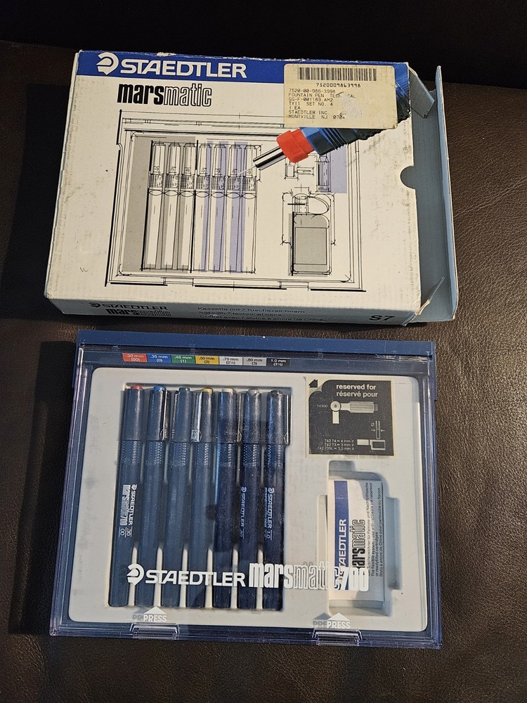 Staedtler Marsmatic 700 Pens Ink Technical Drawing Set Mars Matic Set Drafting