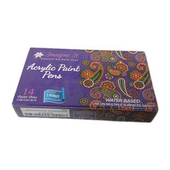 14 Acrylic Paint Pens 0.7mm Water Based For Wood, Metal, Paper & Glass