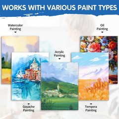 FIXSMITH Stretched White Blank Canvas – 16×20 Inch, 5 Pack,Primed Large
