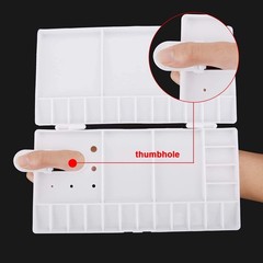 SUNIY Watercolor Palette Folding Paint Tray 10.6″ x x 0.4″, White