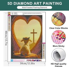Diamond Art Kits for Adults,Religious Cross Diamond Painting Kits for Adults