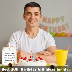 RIZOOCE 30th Birthday Gifts for 2.9 inches x x 3.9 inches, White