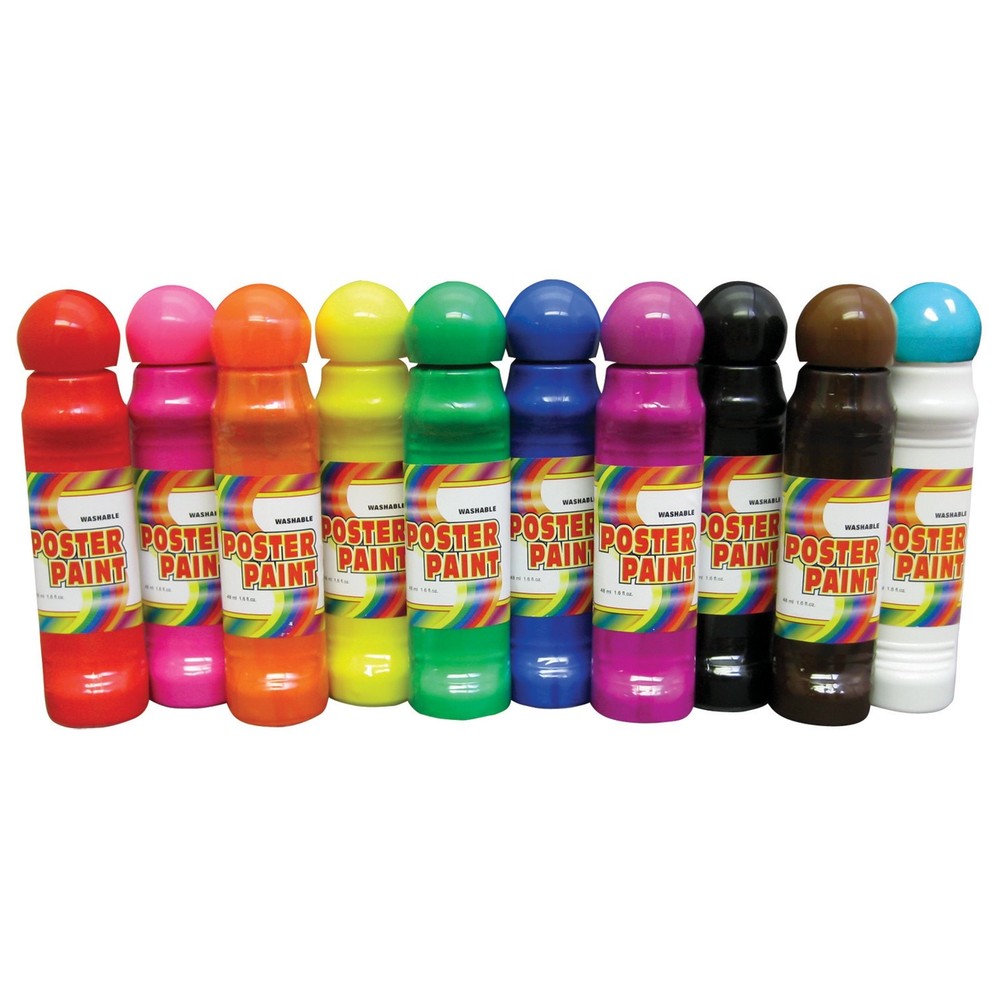 Poster Paint Arts & Crafts, Multi (CV-78923) 1.6 Fl Oz (Pack of 10)