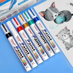 TOYO Waterproof Permanent Paint Marker Pen Car Tire Tyre Rubber Metal White