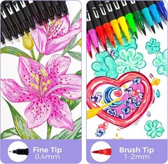 168 Dual Tip Adult Coloring Markers
