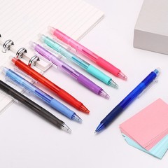 6Pcs 0.5mm Fine Point Retractable Erasable Gel Pens Comfortable Grip, Dark Red