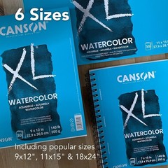 XL Series Watercolor Paper, Wirebound Pad, 7×10 inches, 30 Sheets 140lb/300g …
