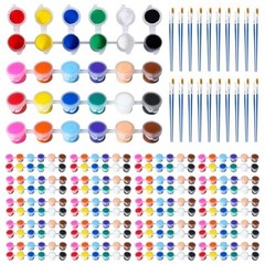 30 Pack Mini Acrylic Paint Set for Kids – 12 Washable Colors, Perfect for Arts &