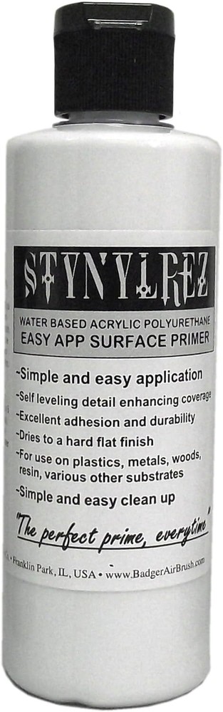 Badger Air-Brush Co. Stynylrez SNR-401 Primer, 4 Ounce, White
