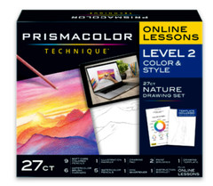 Prismacolor Technique LEVEL 2 Color & Style 27 PC SET +ONLINE LESSONS Nature NIB