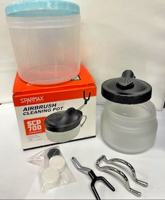 Sparmax Airbrush Cleaning Pot SCP-700 Sparmax Glass Airbrush Cleaning Pot