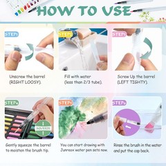 Water Brush Pen Set Refillable Watercolor Pens for Watercolor, Calligraphy