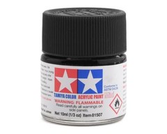 Tamiya X-F1 Flat Black Acrylic Paint (10ml) [TAM81701]